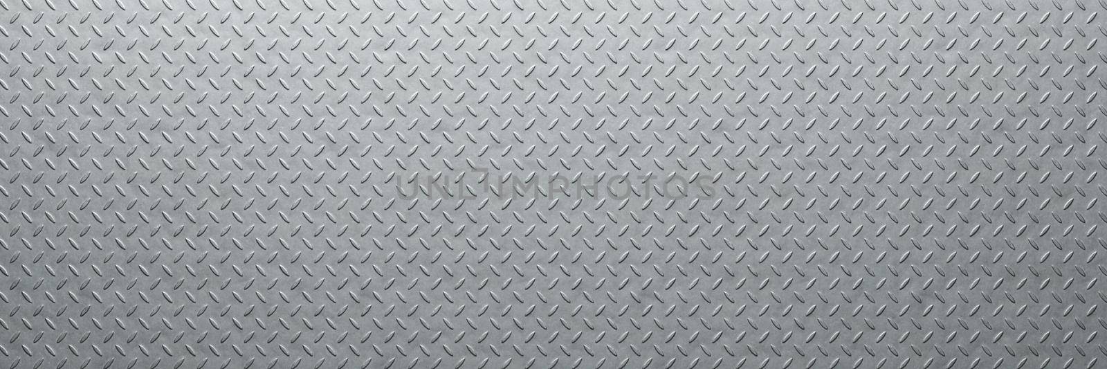 Diamond plate metal background. Brushed metallic texture. 3d rendering by Taut