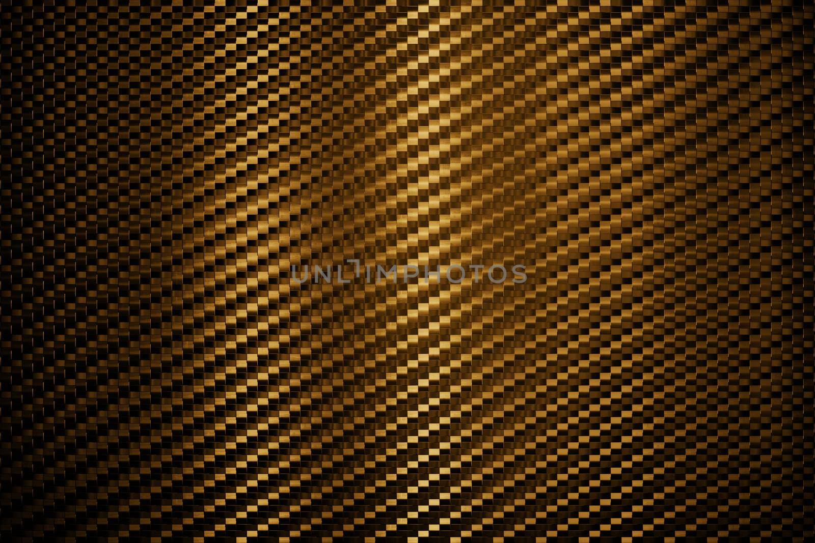 Carbon Fiber texture background. Golden background. 3d rendering