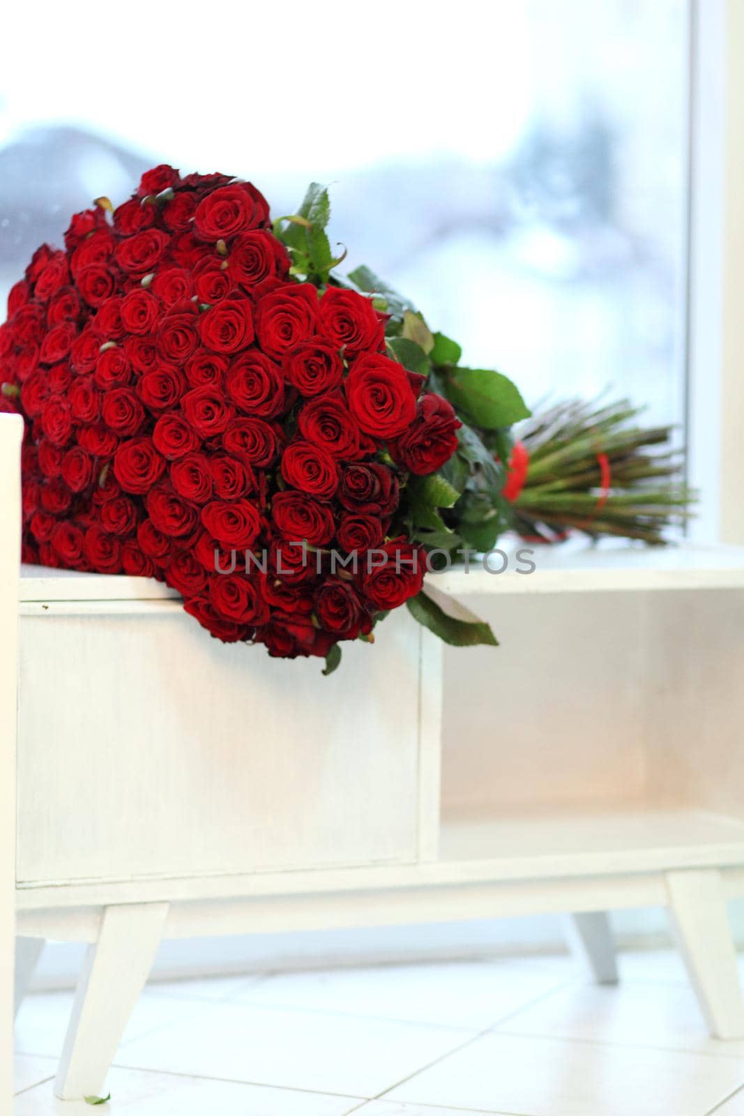 Beautiful red roses bouquet