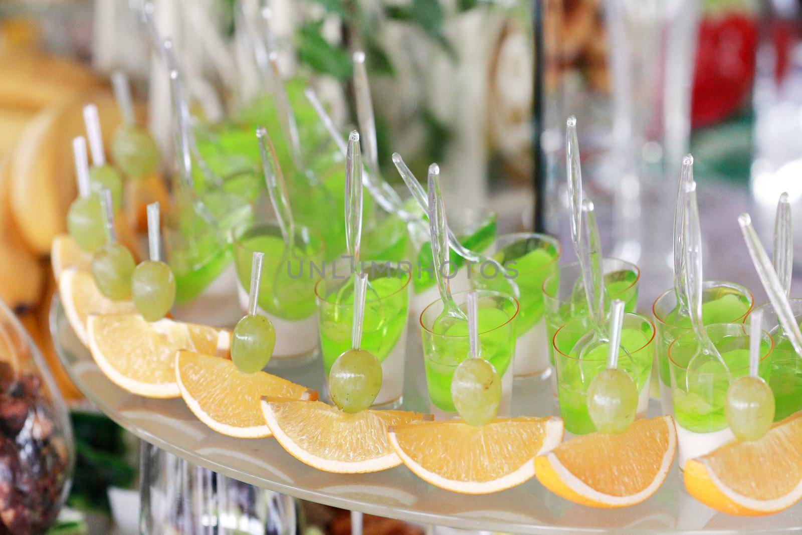 Celebration table , banquet table with candy bar.