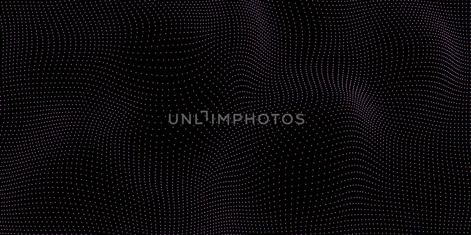 Purple Abstract digital wave of particles. Futuristic point wave. Technology background vector. 3d render