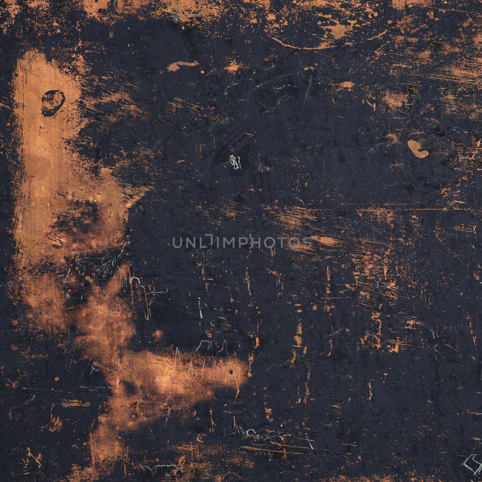 Grunge rusty scratched metal background. 3d rendering