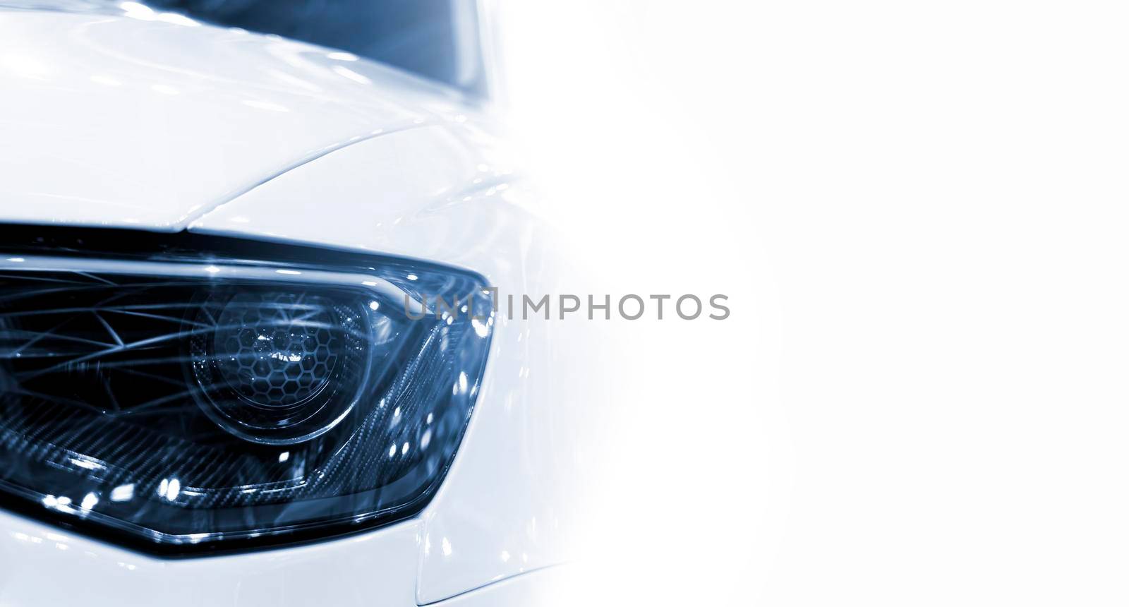 Front of a luxury car with white copyspace by cla78