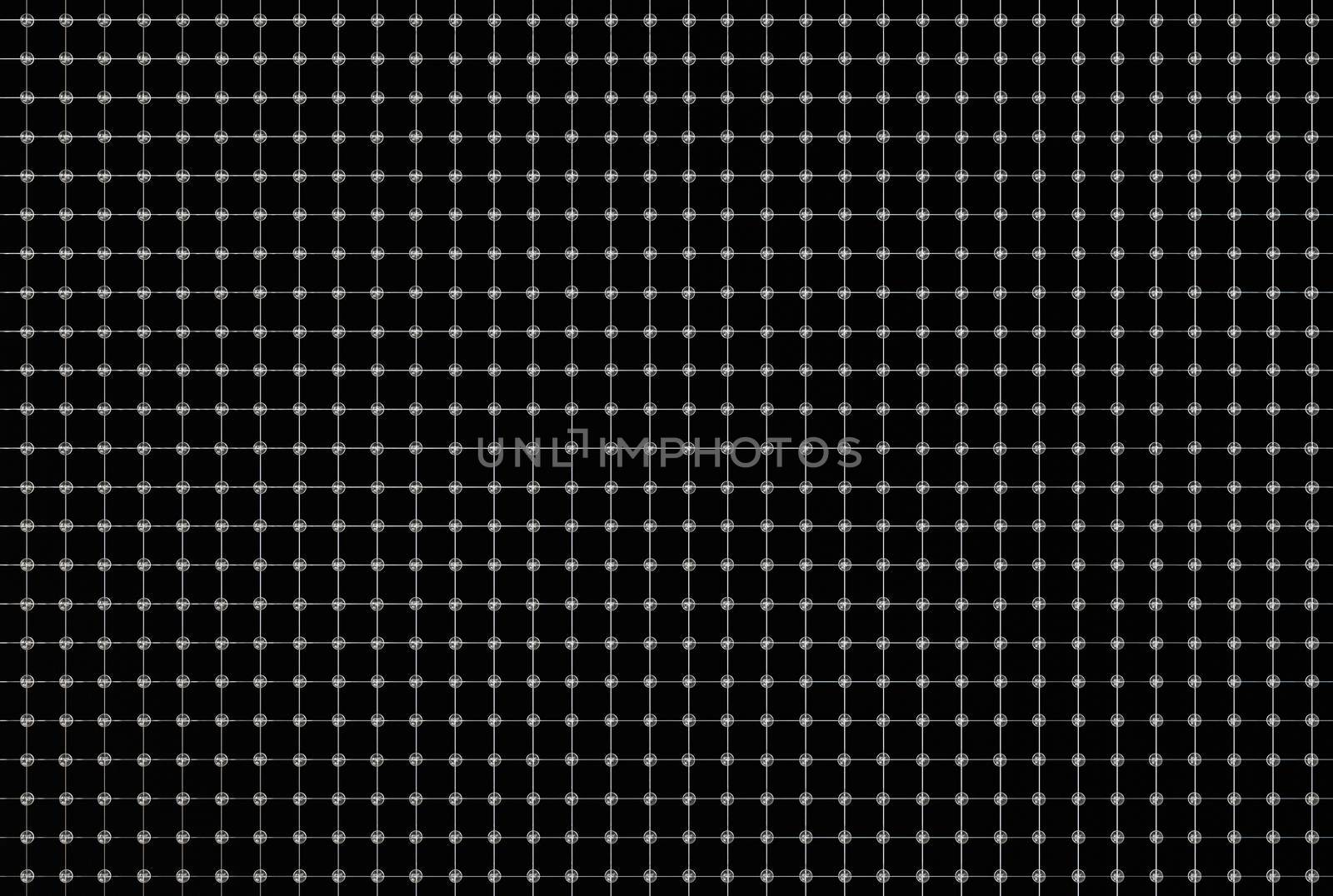 Black-and-white digital grid rendering. 3d render