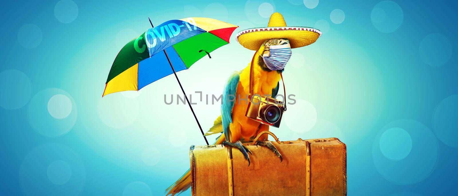 Corona virus outbreak. Travel at pandemic time concept
