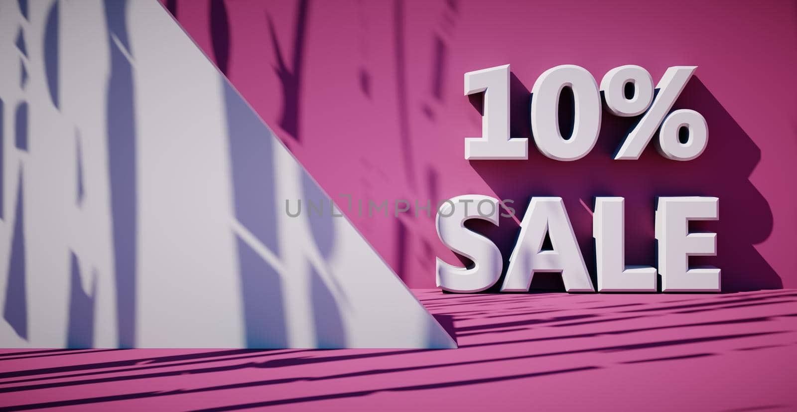 3D rendering of text ten percent sale. by N_Design