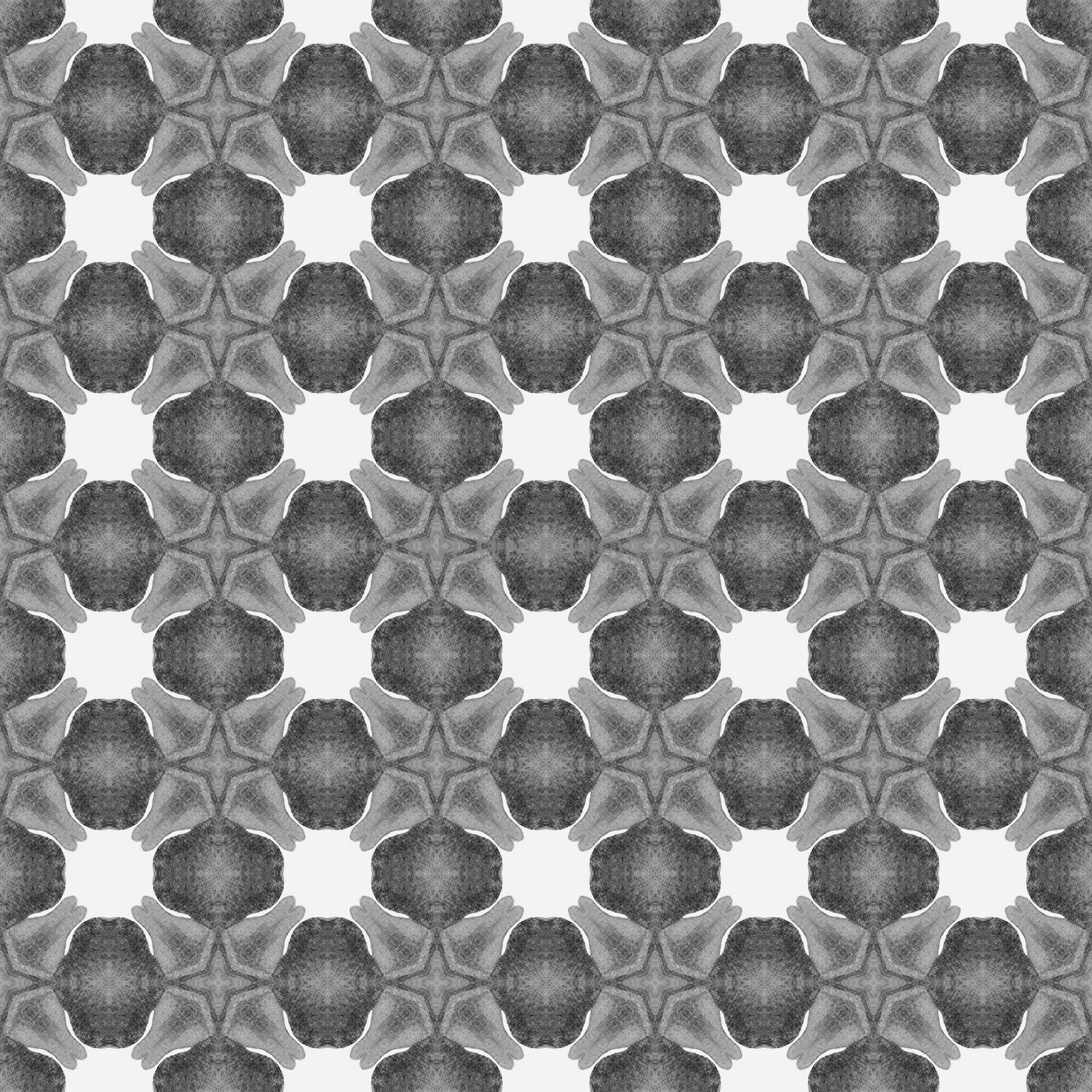 Organic tile. Black and white juicy boho chic by beginagain