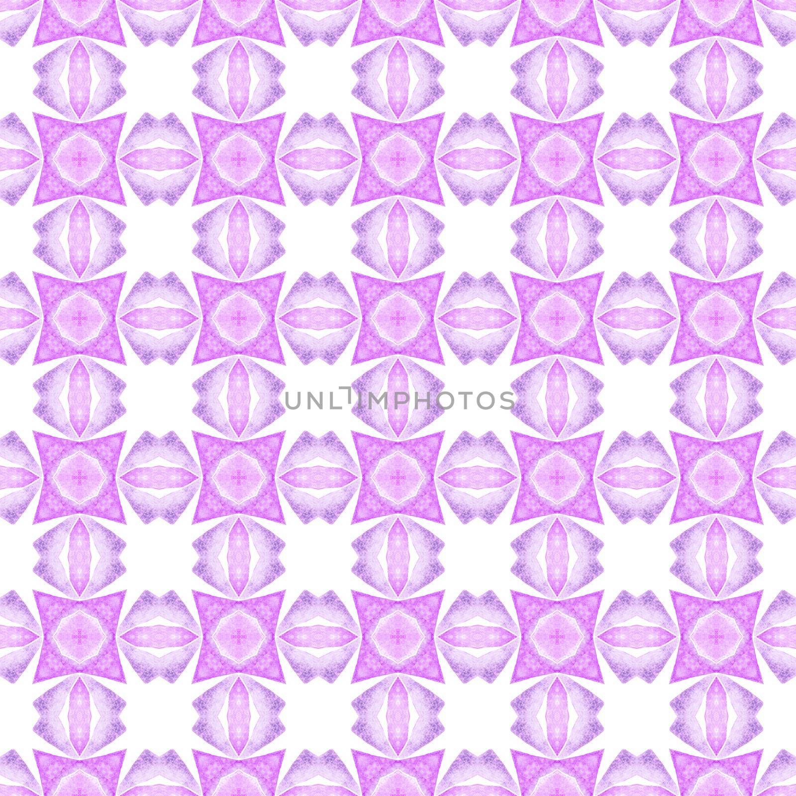 Mosaic seamless pattern. Purple extraordinary boho chic summer design. Hand drawn green mosaic seamless border. Textile ready flawless print, swimwear fabric, wallpaper, wrapping.