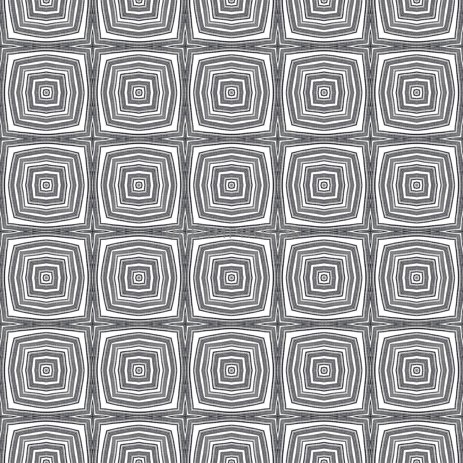 Mosaic seamless pattern. Black symmetrical kaleidoscope background. Retro mosaic seamless design. Textile ready ideal print, swimwear fabric, wallpaper, wrapping.