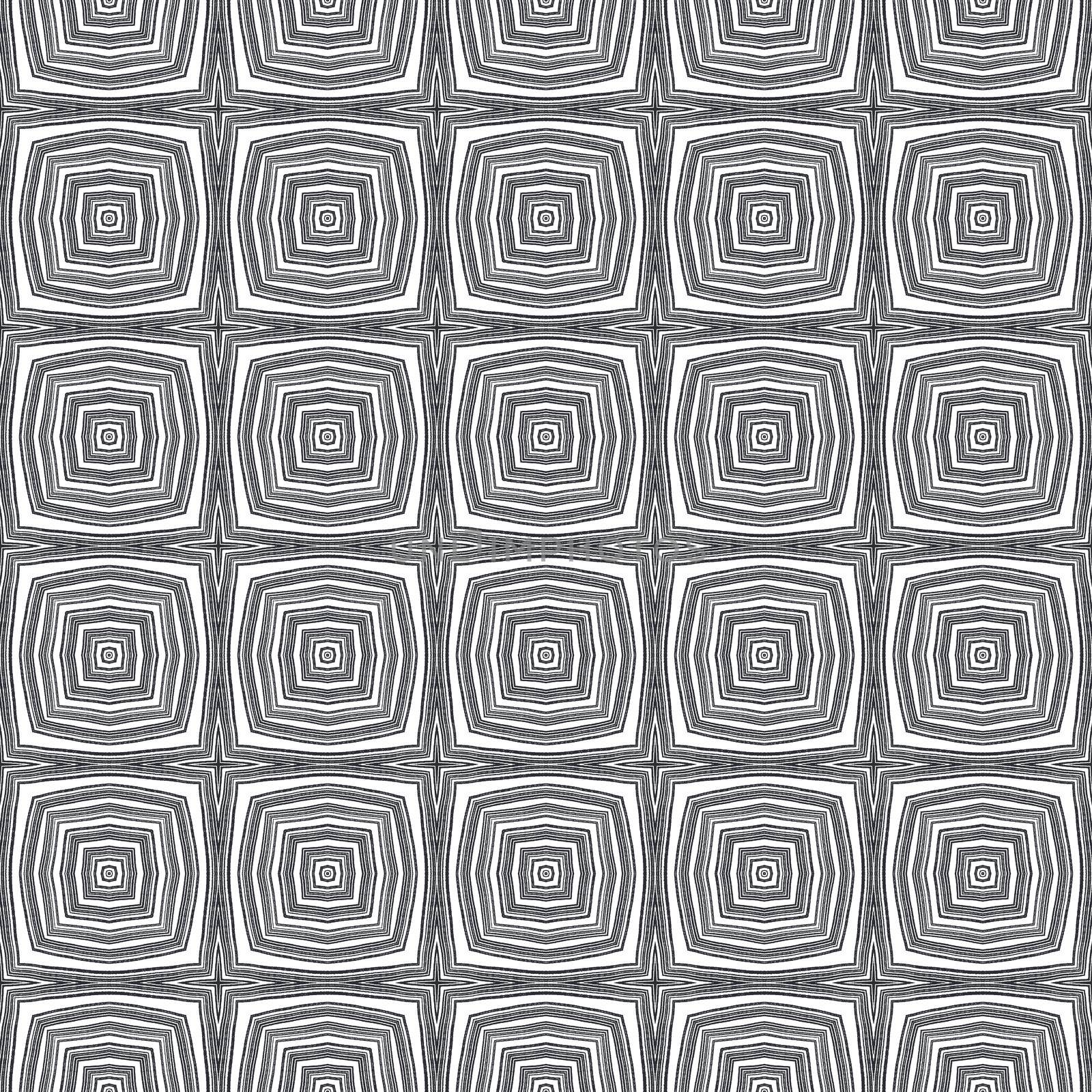 Mosaic seamless pattern. Black symmetrical by beginagain