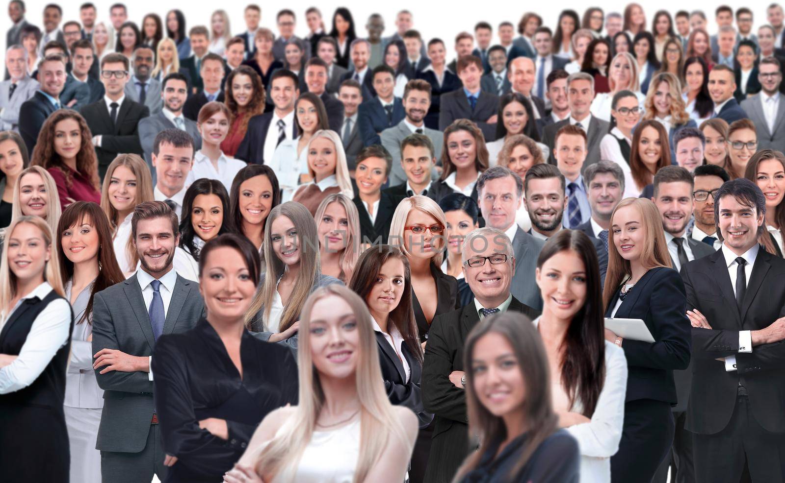 Collage of a group of people portrait smiling