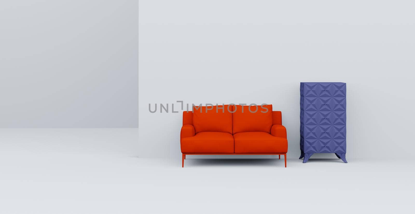 3d Abstract interior. Interior template. by N_Design