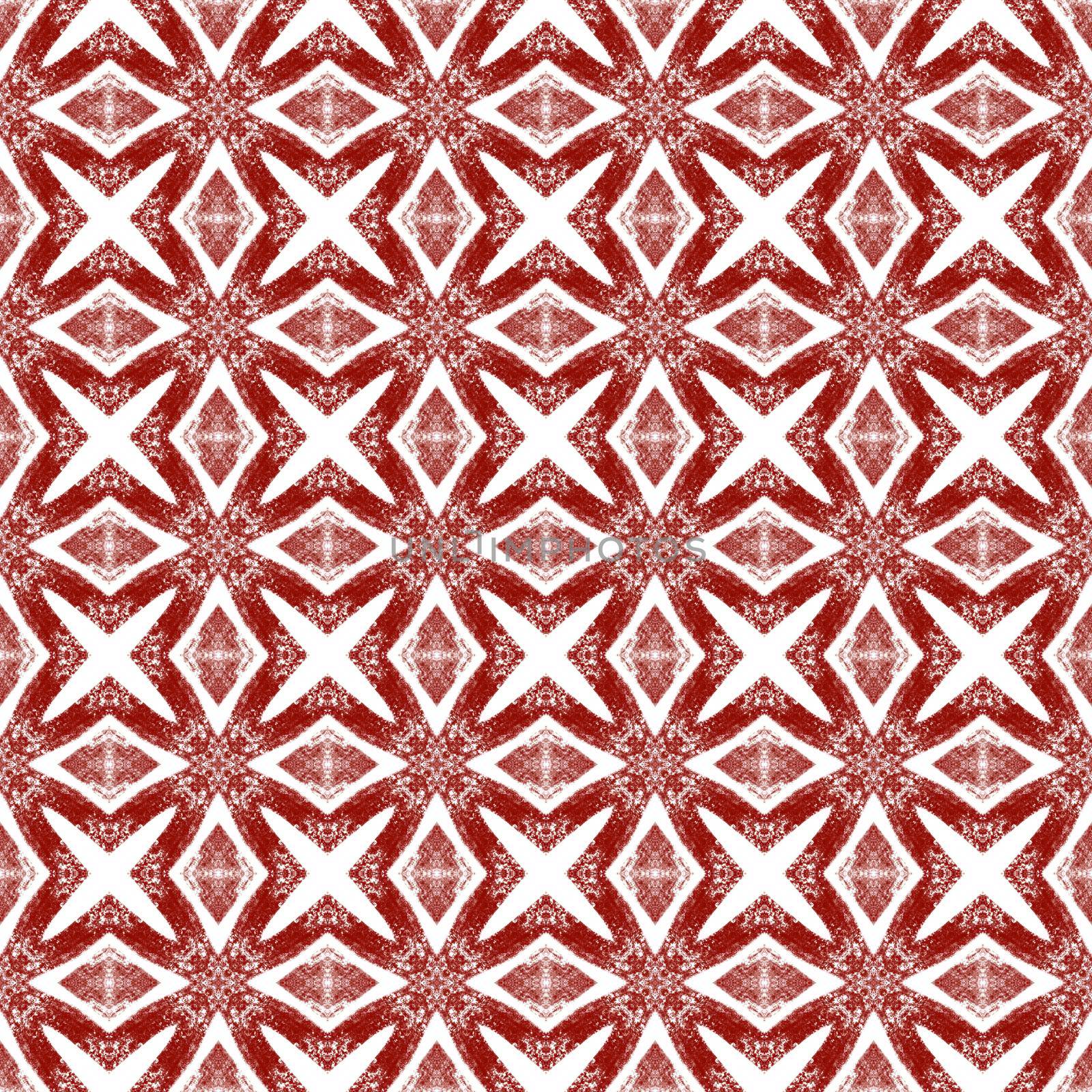 Textured stripes pattern. Wine red symmetrical kaleidoscope background. Trendy textured stripes design. Textile ready extra print, swimwear fabric, wallpaper, wrapping.