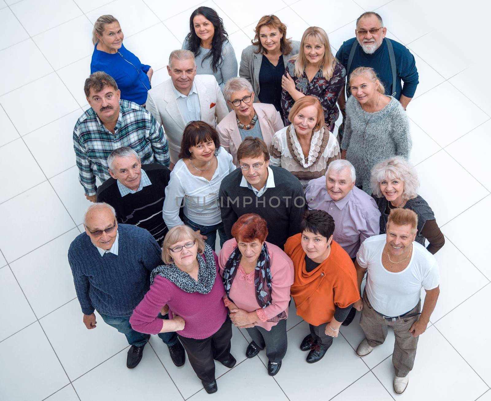 group of diverse mature people, looking at you by asdf