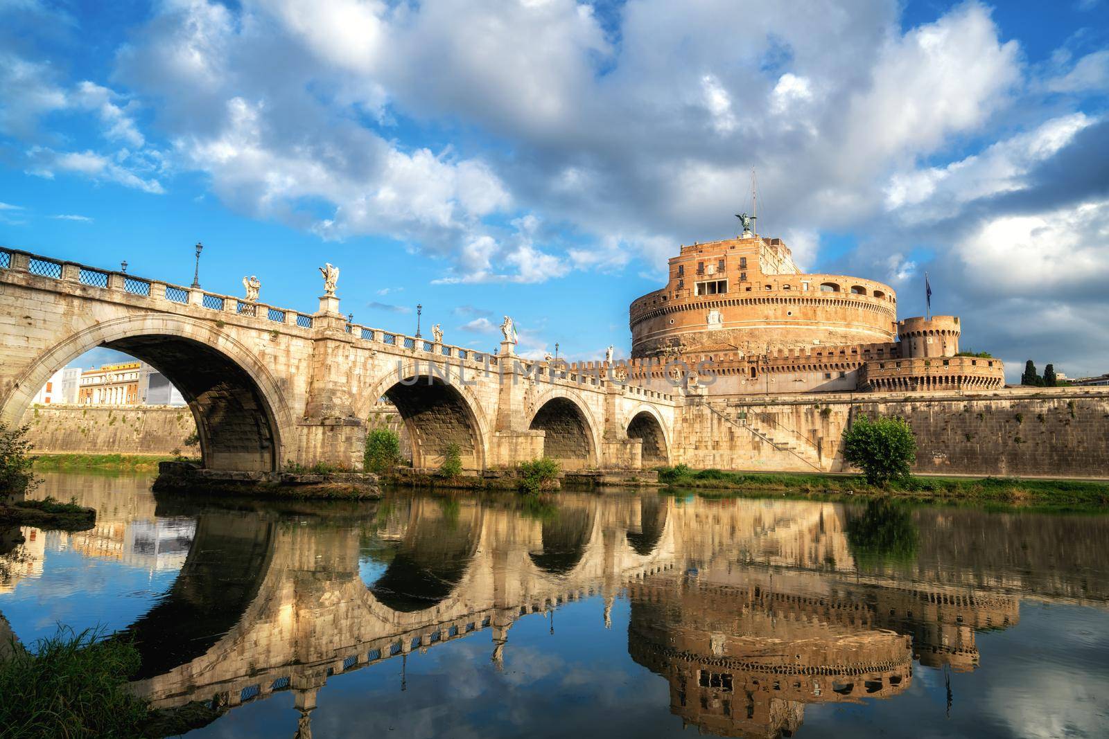 Castel Sant Angelo or Mausoleum of Hadrian in Rome Italy, built in ancient Rome, it is now the famous tourist attraction of Italy. Castel Sant Angelo was once the tallest building of Rome.