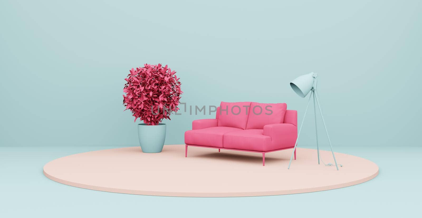 3d Abstract interior. Interior template. by N_Design