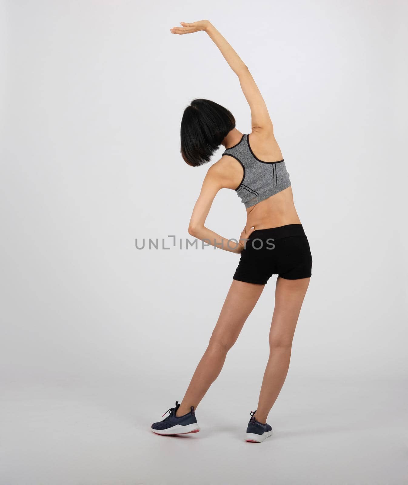 sporty woman in sportswear on white background. healthy sport fitness lifestyle by pp99