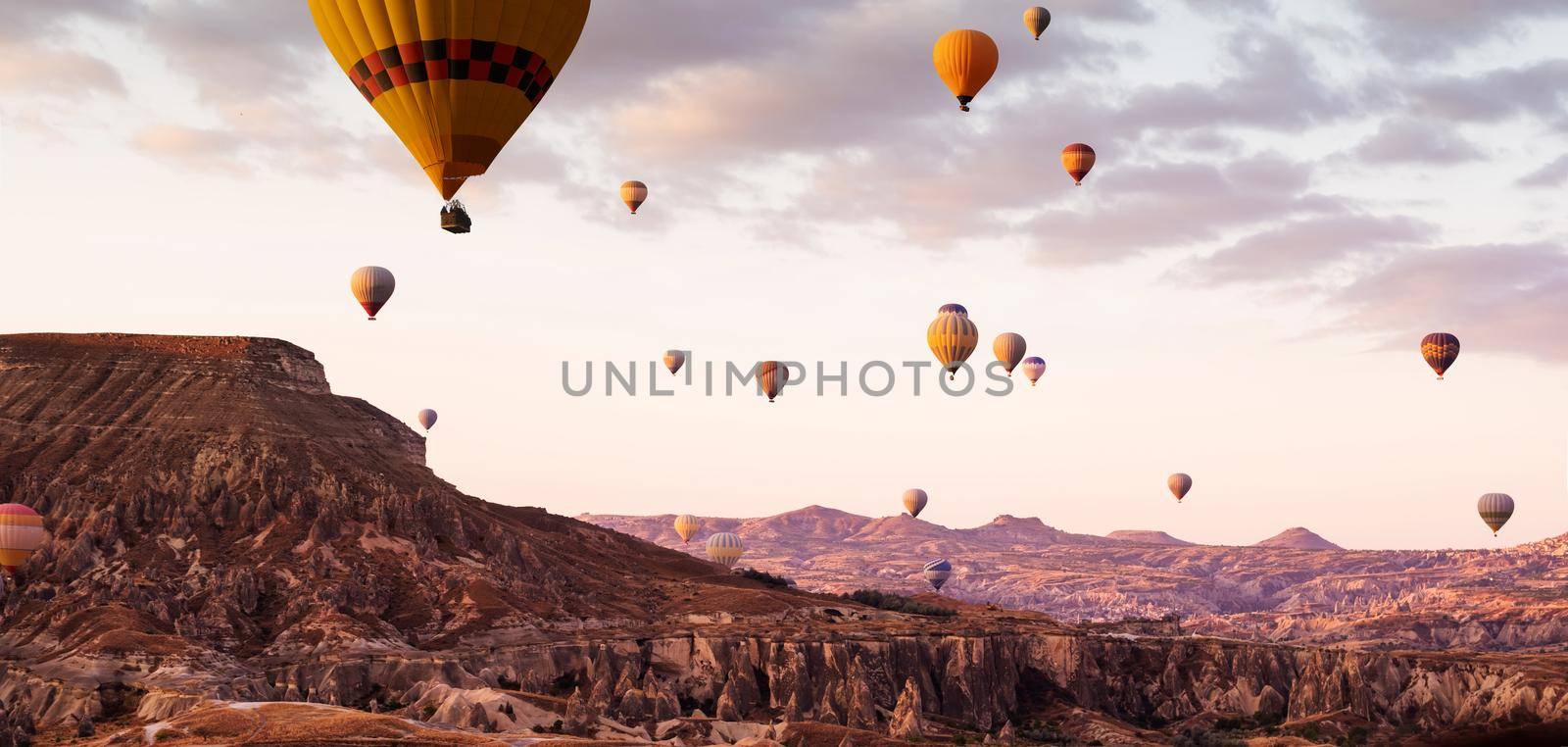 Hot air balloon festival in Cappadocia, Turkey by GekaSkr