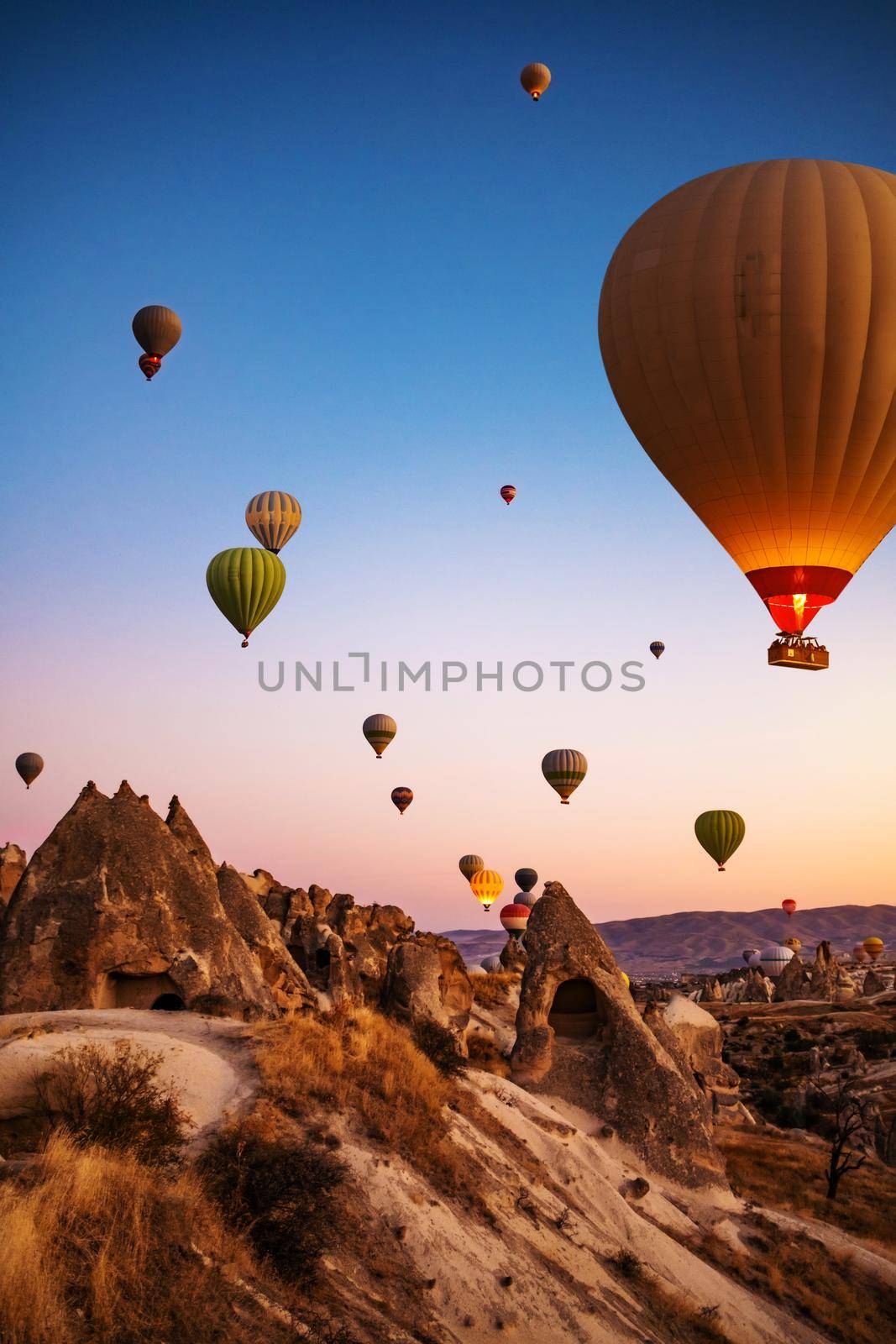 Hot air balloons festival in Cappadocia, Turkey