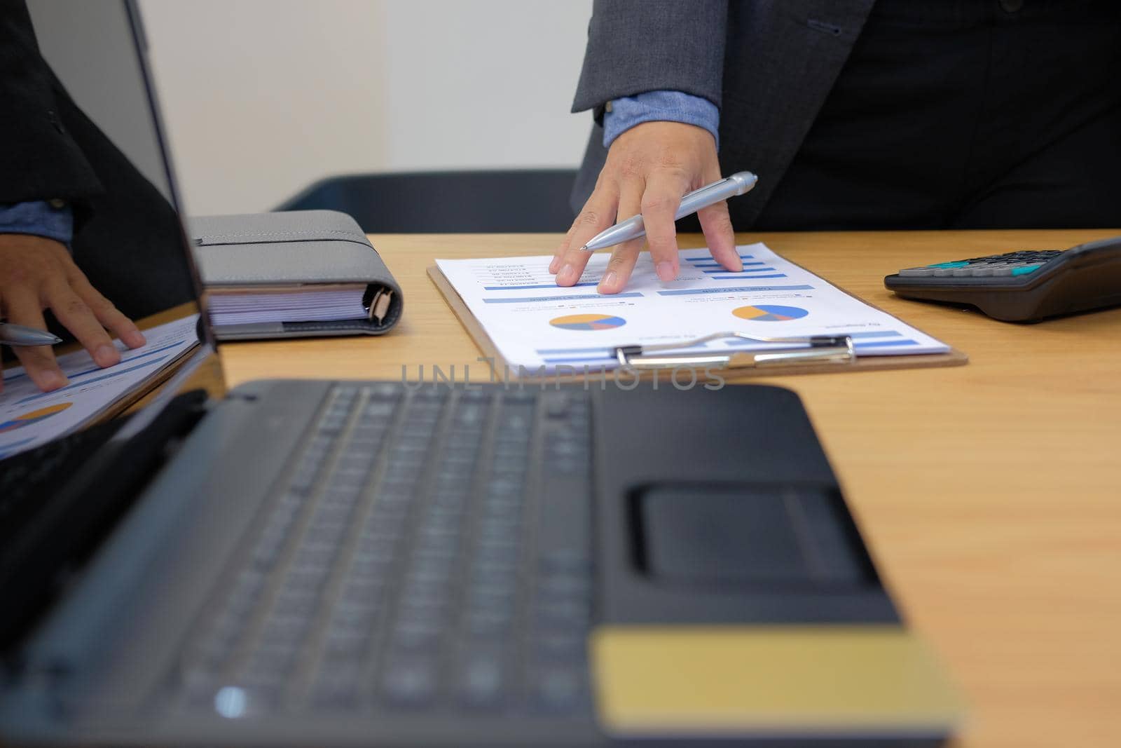 startup businessman working with document at office. man entrepreneur analyze financial data at workplace.