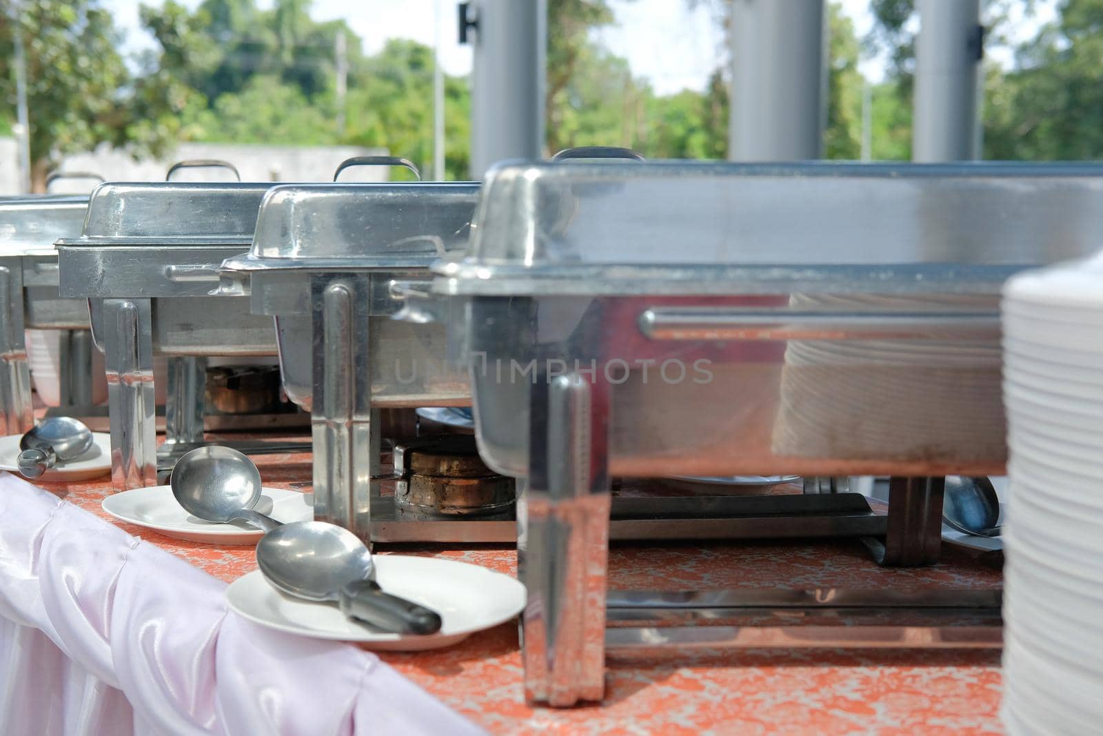 Food buffet catering in restaurant for wedding party banquet event. eating, dining concept