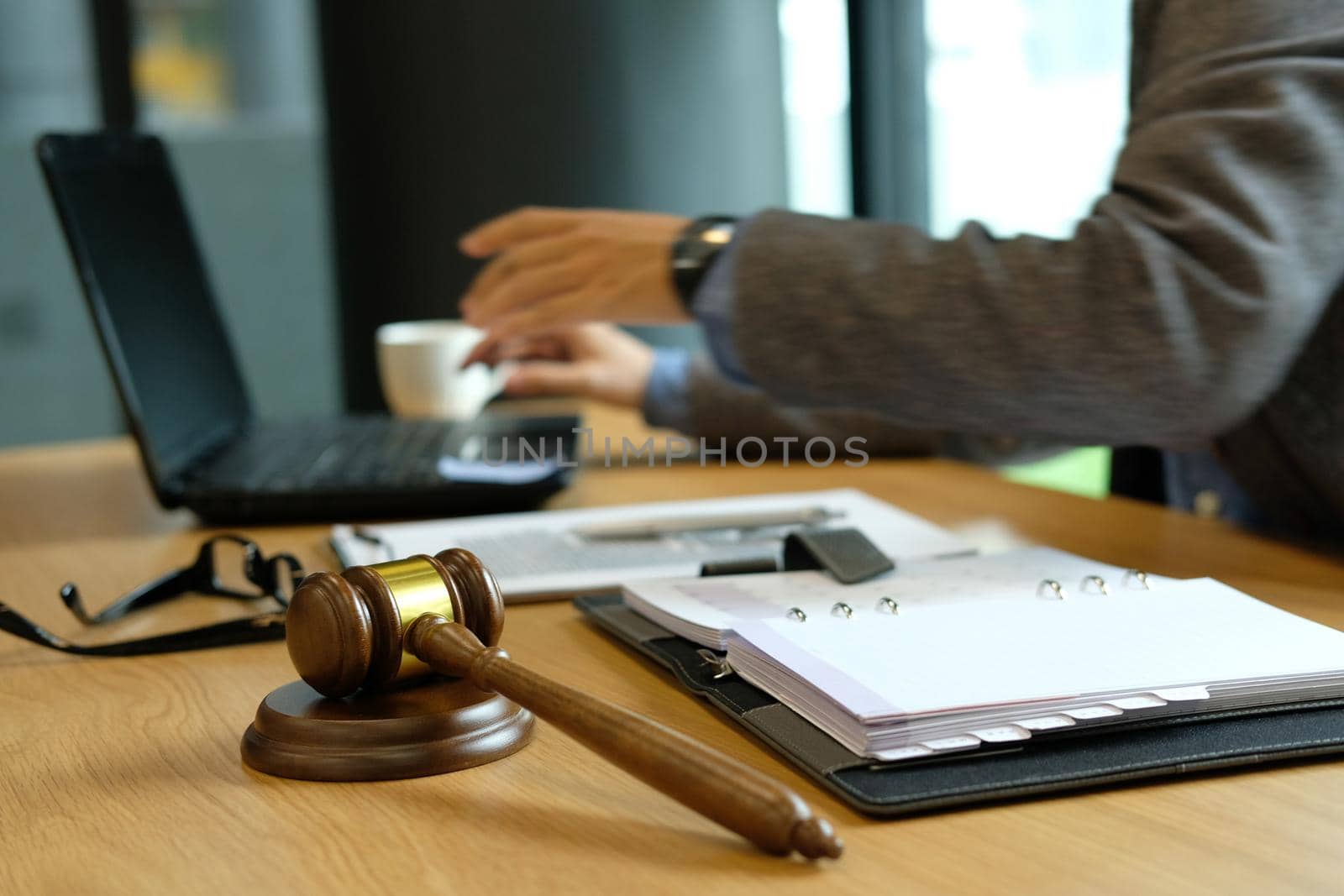judge lawyer attorney justice working at court. legal law gavel at courtroom.