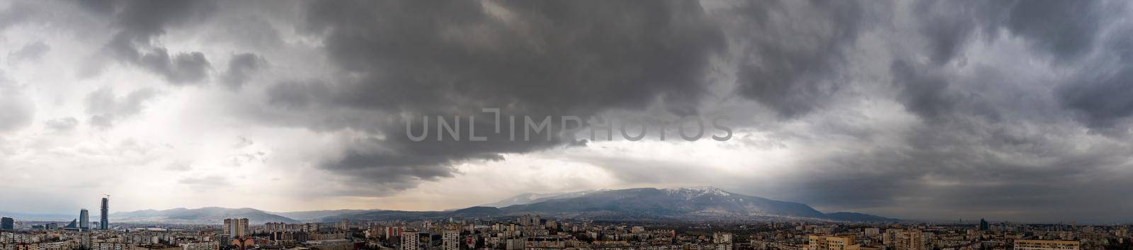 exciting stormy clouds over the city. by EdVal