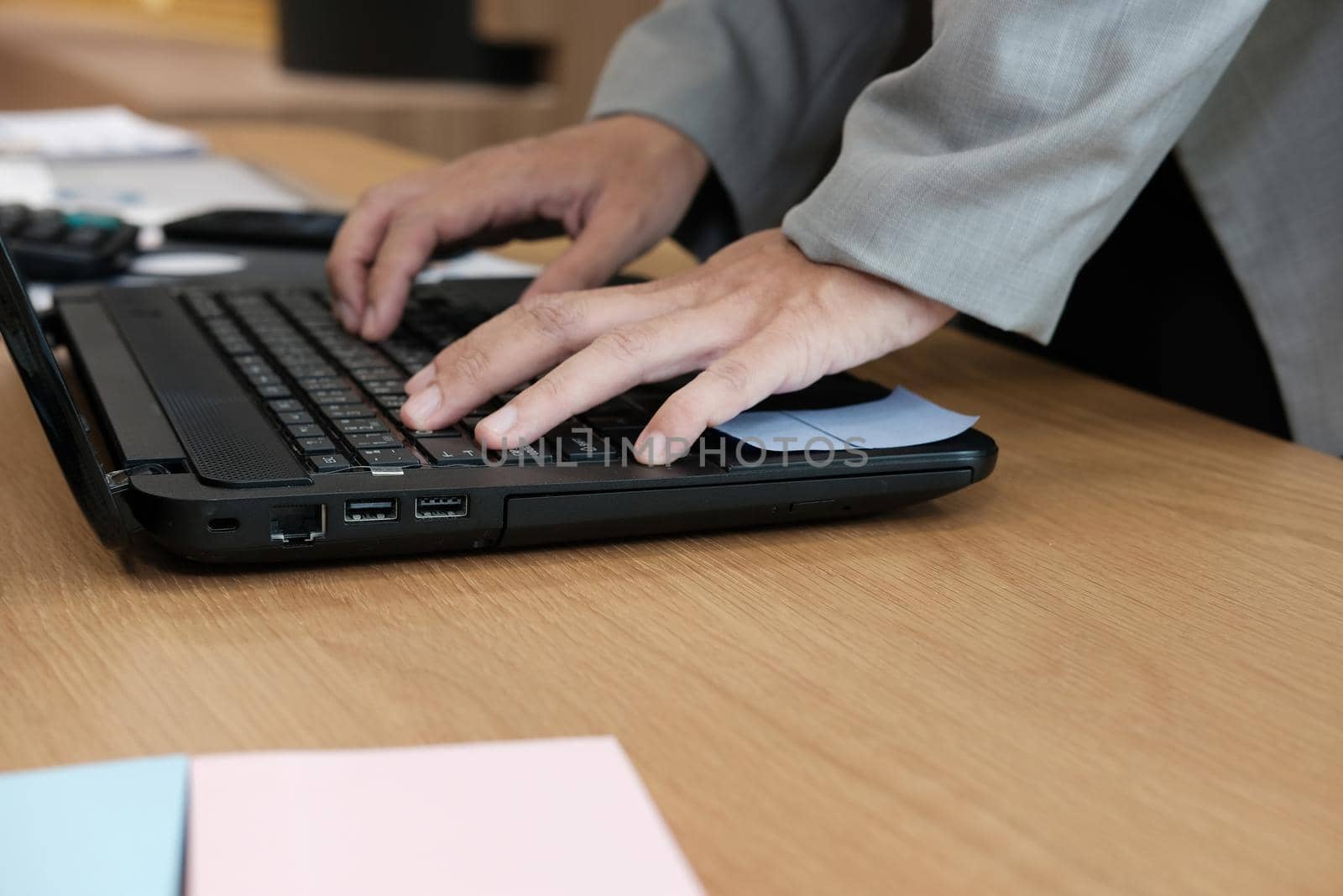 businessman using computer. startup man working with laptop by pp99