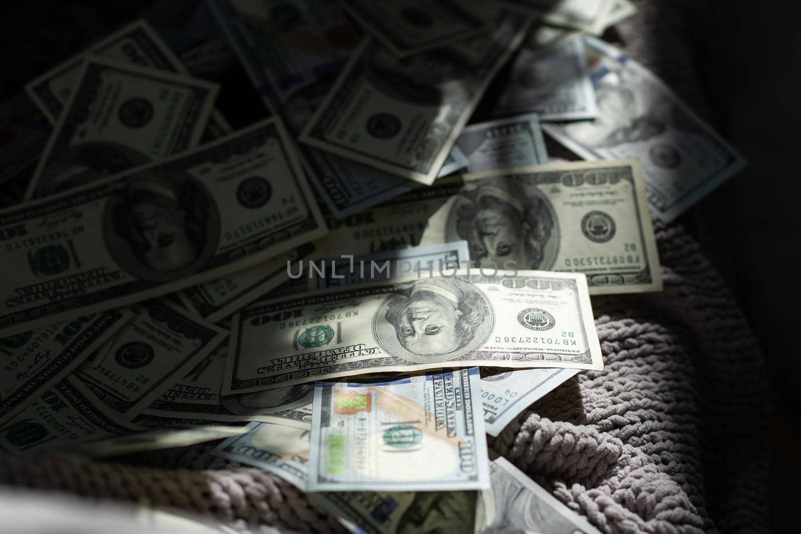 paying money dollar on blanket by Andelov13