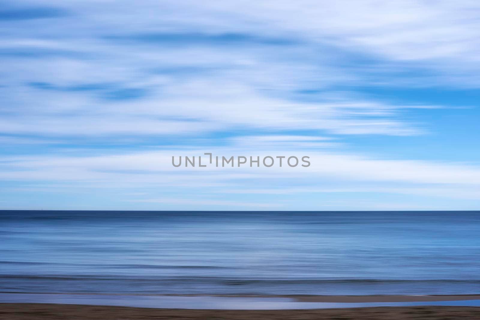 Background of a beach and sky with clouds by raul_ruiz