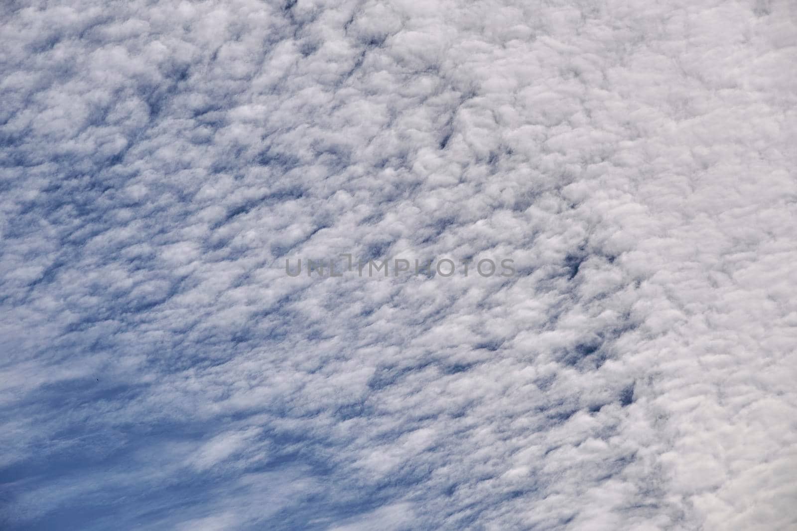 A Blue sky full of white clouds, bright blue sky