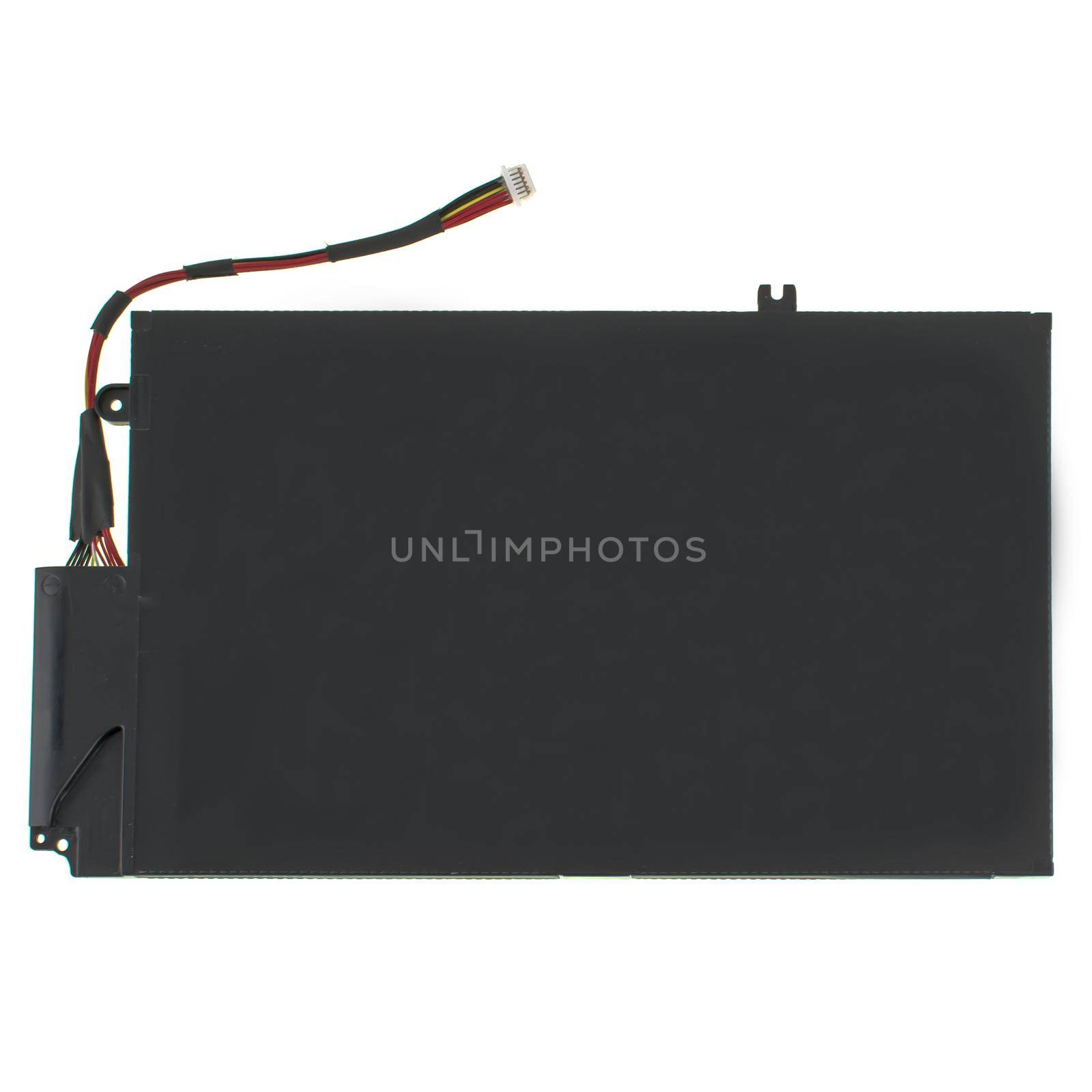 laptop battery, laptop spare part, white background