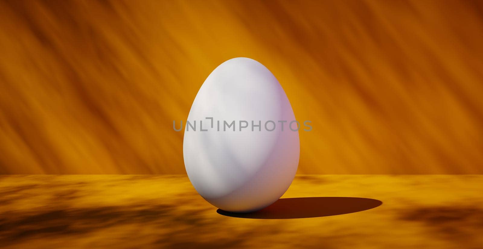 Bright blank background with egg. 3d rendering by N_Design