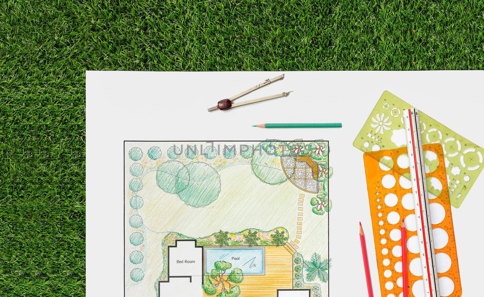 Landscape architect design backyard plan for villa by toa55