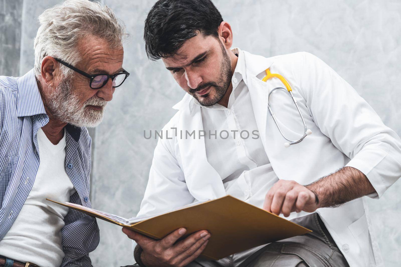 Patient visits doctor at the hospital. Concept of medical healthcare and doctor staff service.