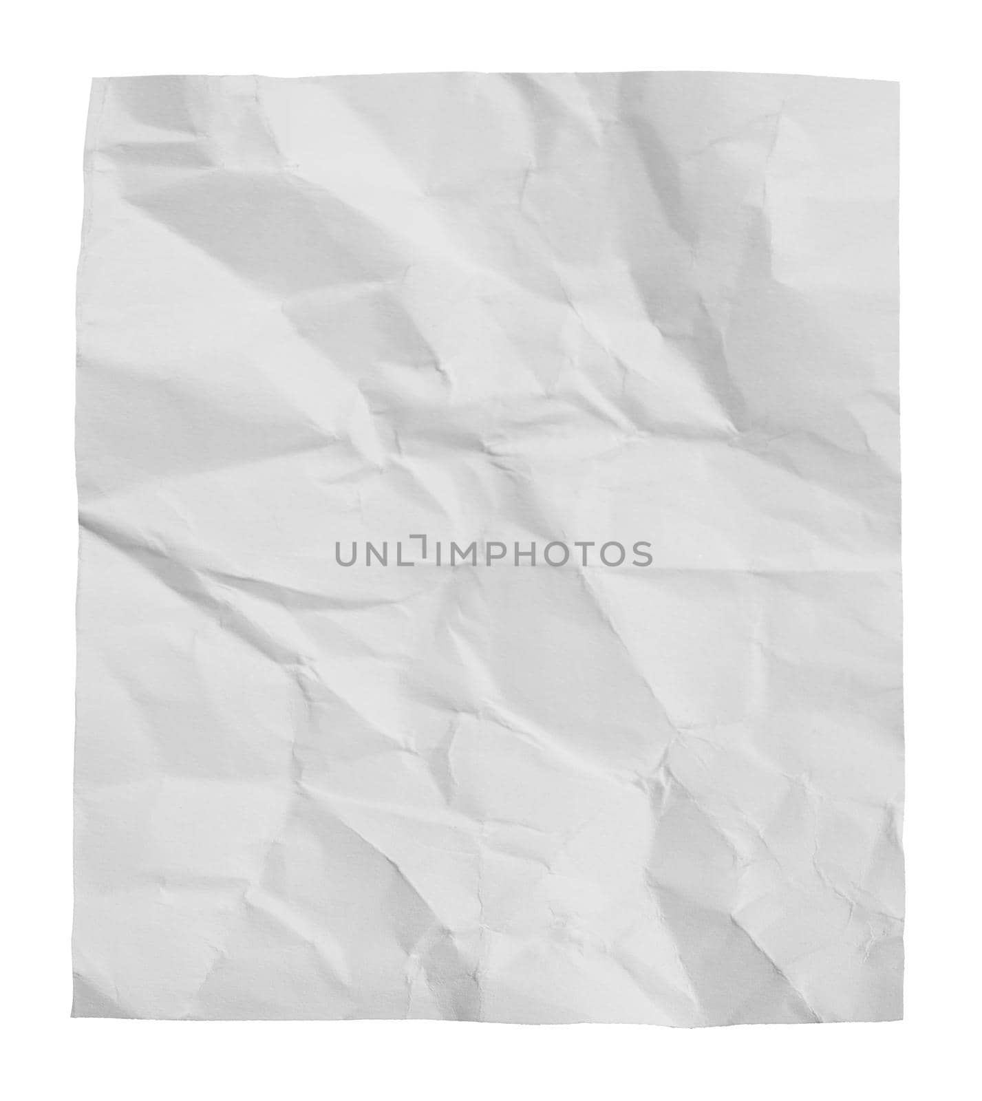 collection of white ripped pieces of paper on white background. each one is shot separately