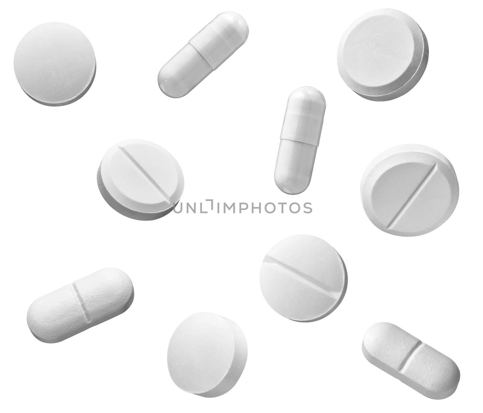 white pill medical drug medication by Picsfive