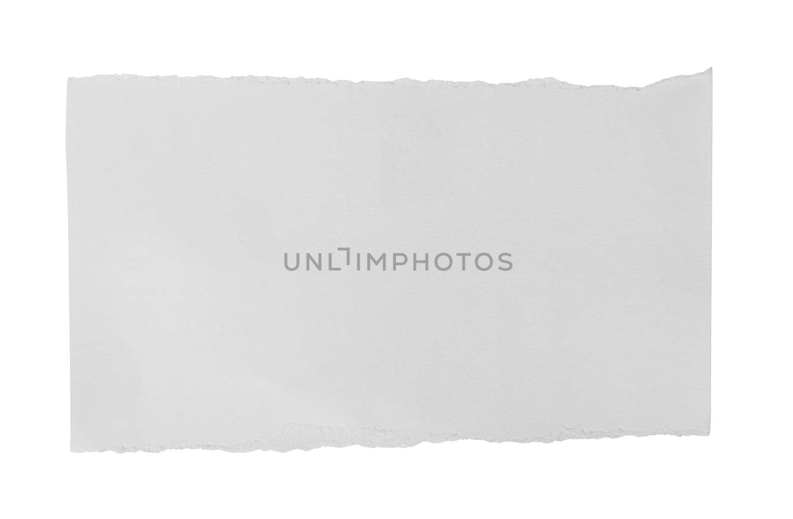 collection of white ripped pieces of paper on white background. each one is shot separately