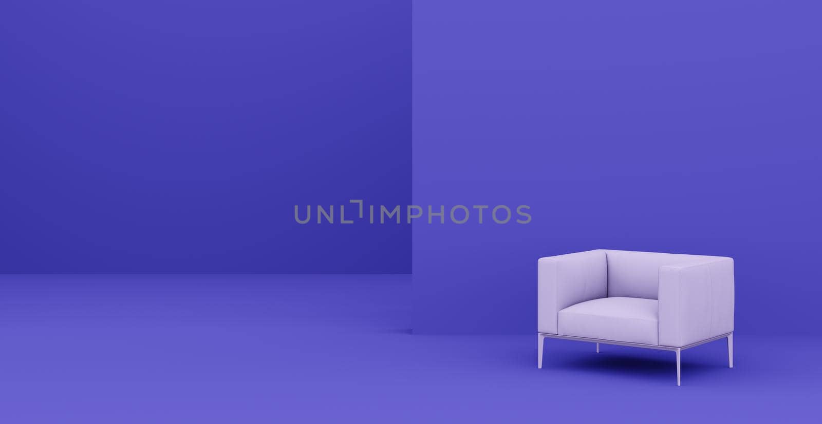 3d Abstract interior. Interior template. Bright color in the interior