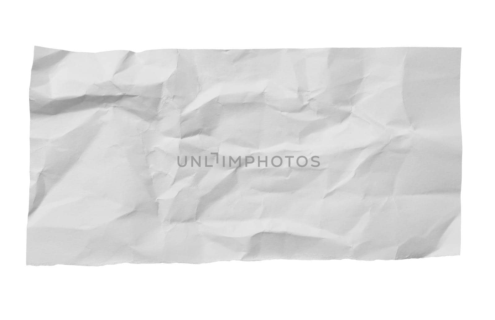 collection of white ripped pieces of paper on white background. each one is shot separately