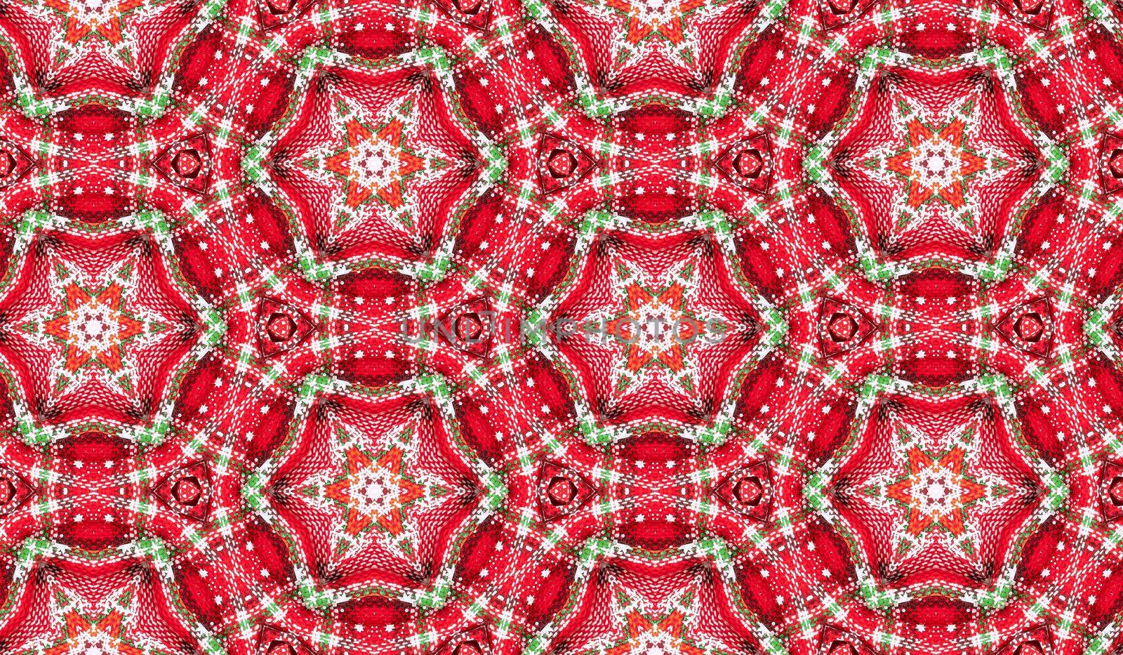Abstract seamless texture from a photo of red green textile by galsand