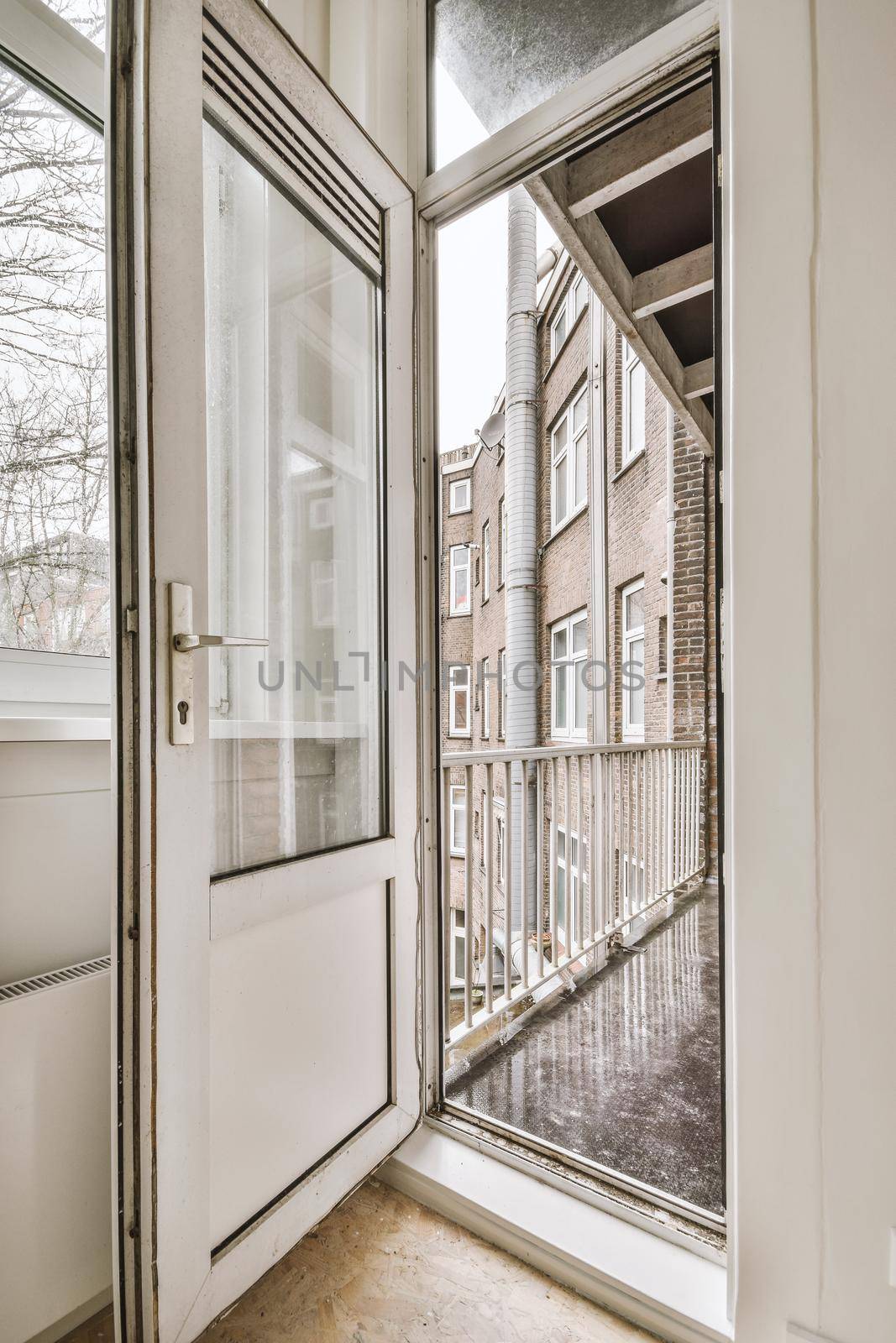 Beautiful view of the balcony of residential house