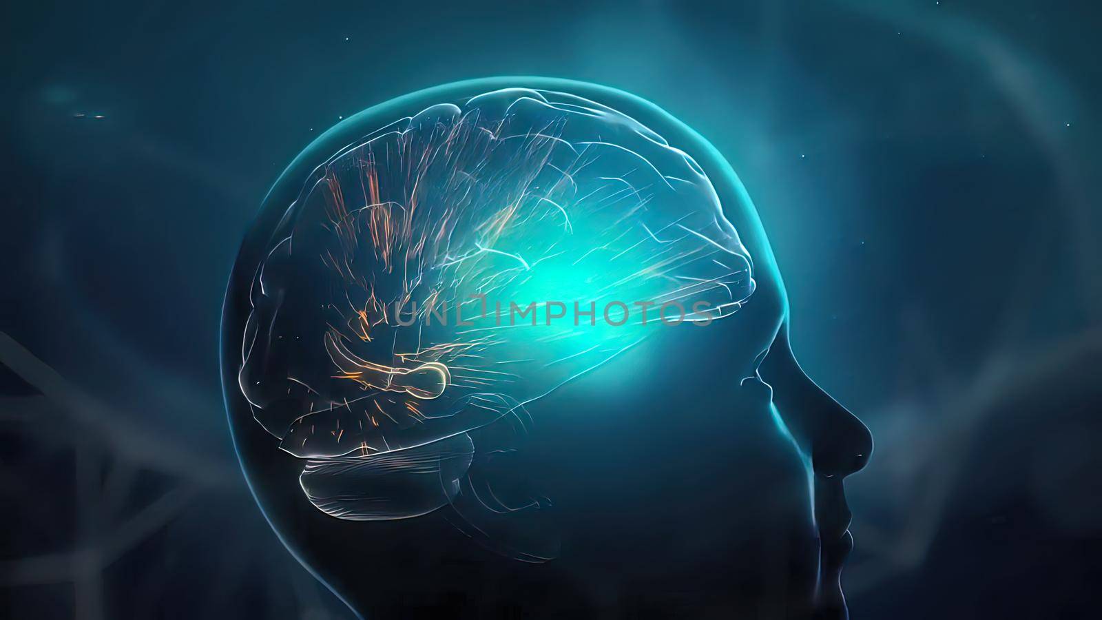 Neurons Transmit Messages In The Brain. Neurons are the cells that pass chemical and electrical signals along the pathways in the brain. 3D illustration