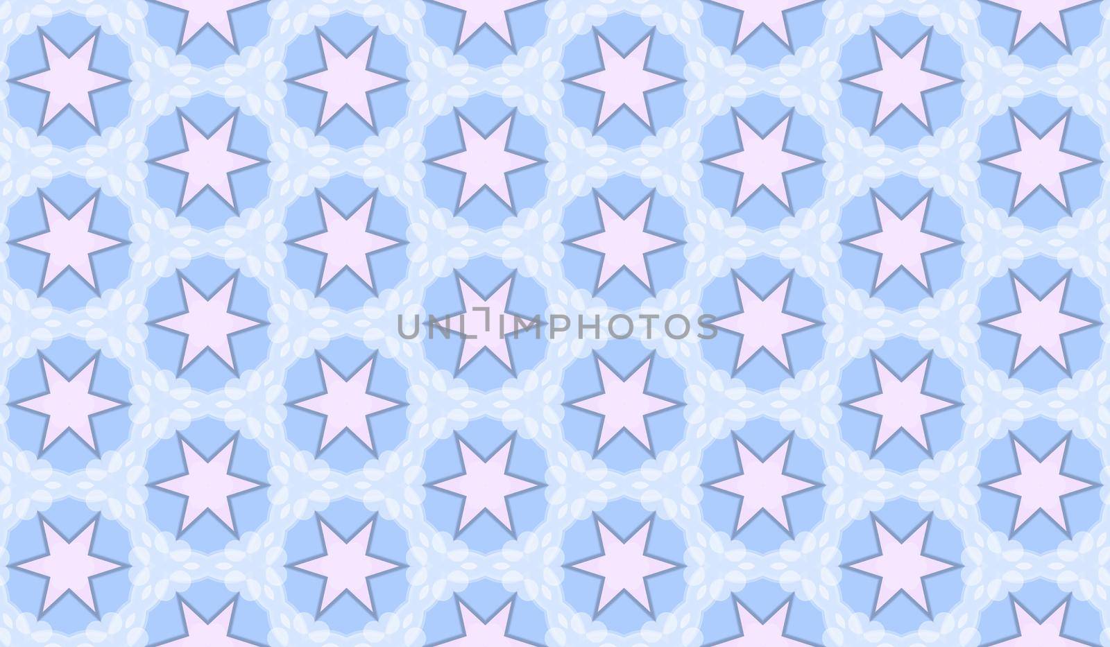 Seamless abstract texture, pink and blue color pattern with stars by galsand