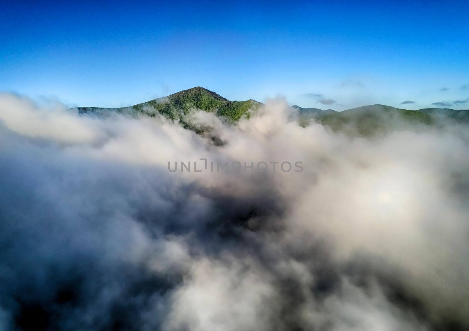 aerial nature scenery in maggie valley north carolina