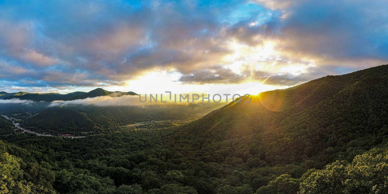 aerial nature scenery in maggie valley north carolina by digidreamgrafix