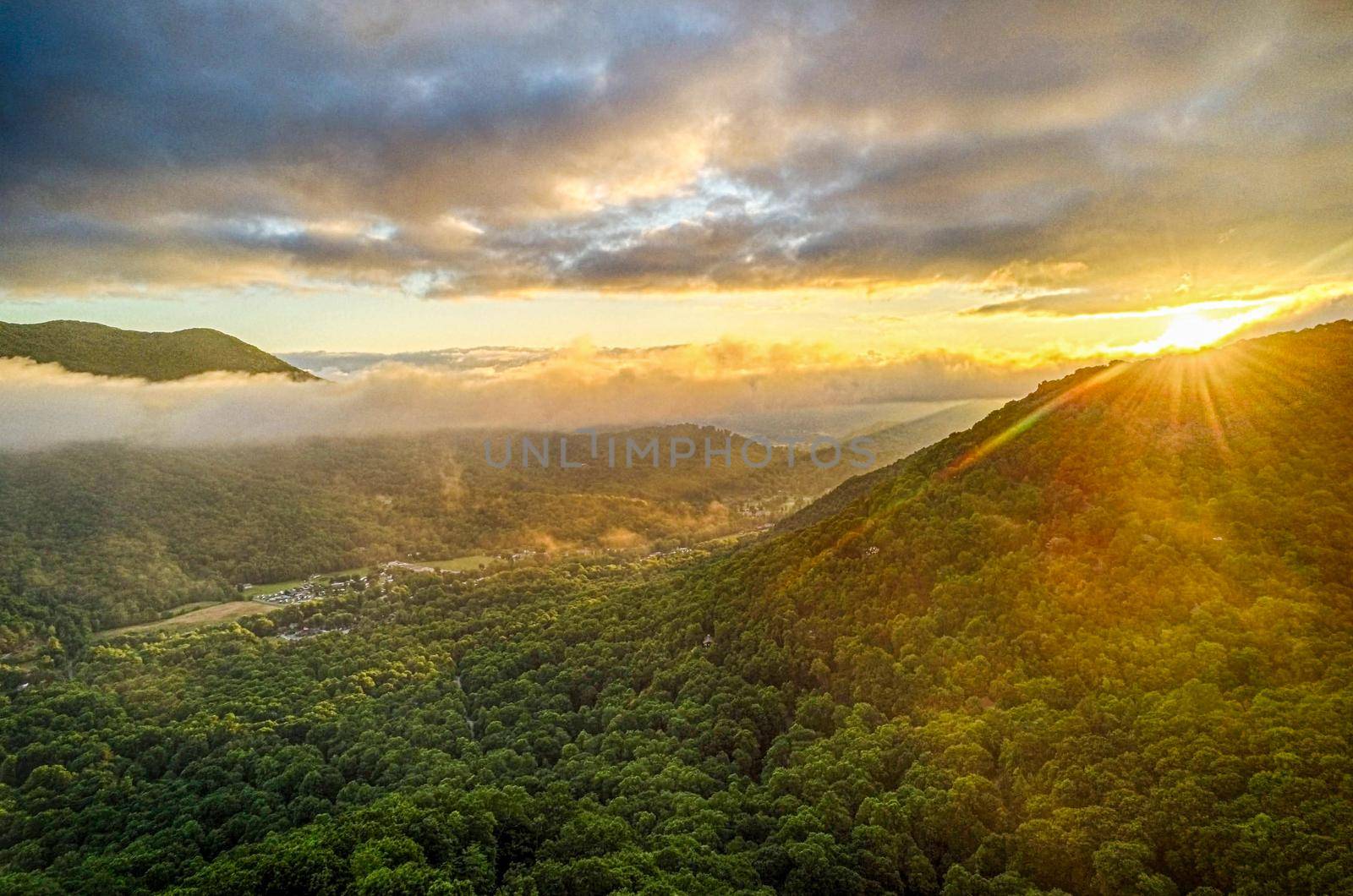 aerial nature scenery in maggie valley north carolina by digidreamgrafix