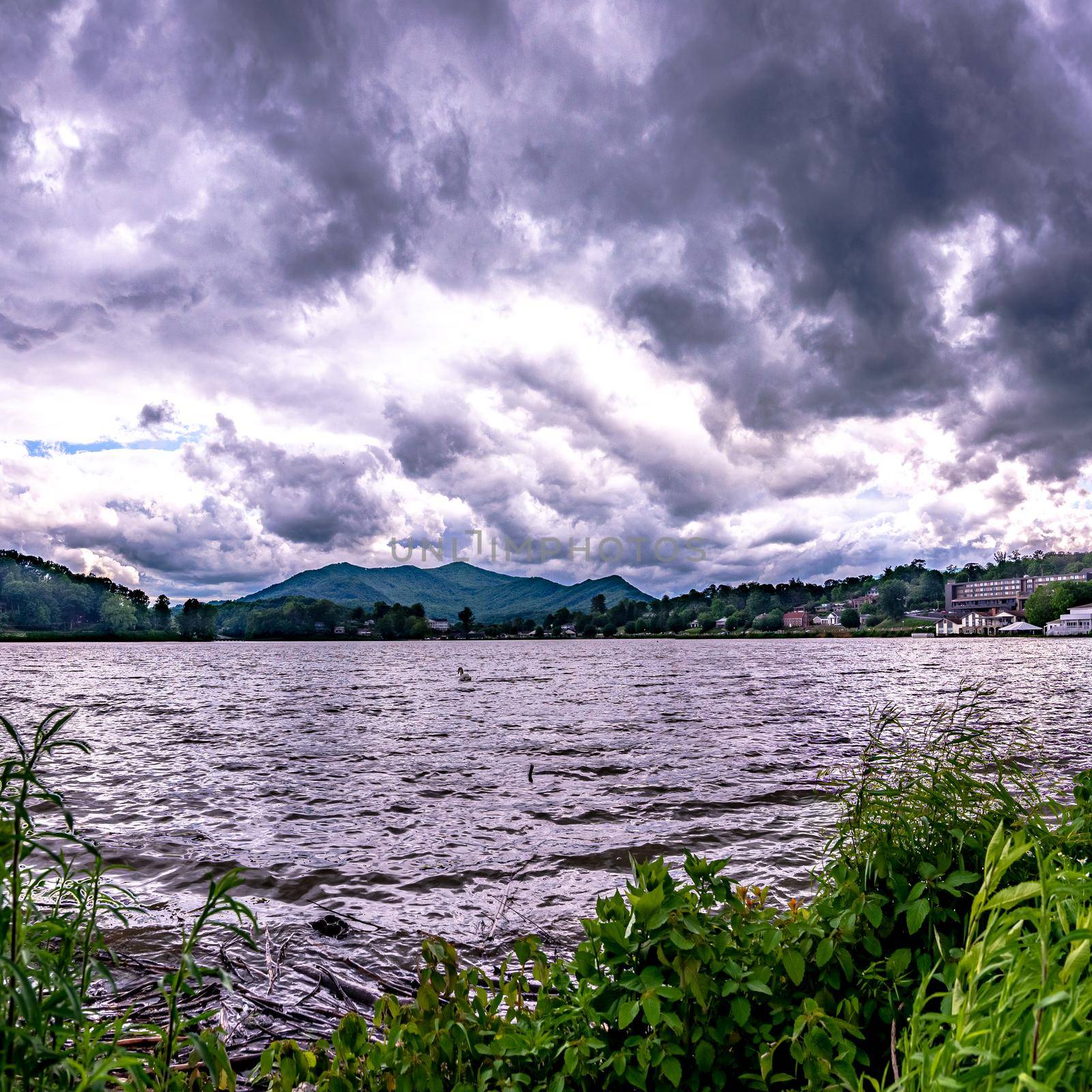 dramatic sky and nature at lake junaluska north carolina near maggie valley by digidreamgrafix