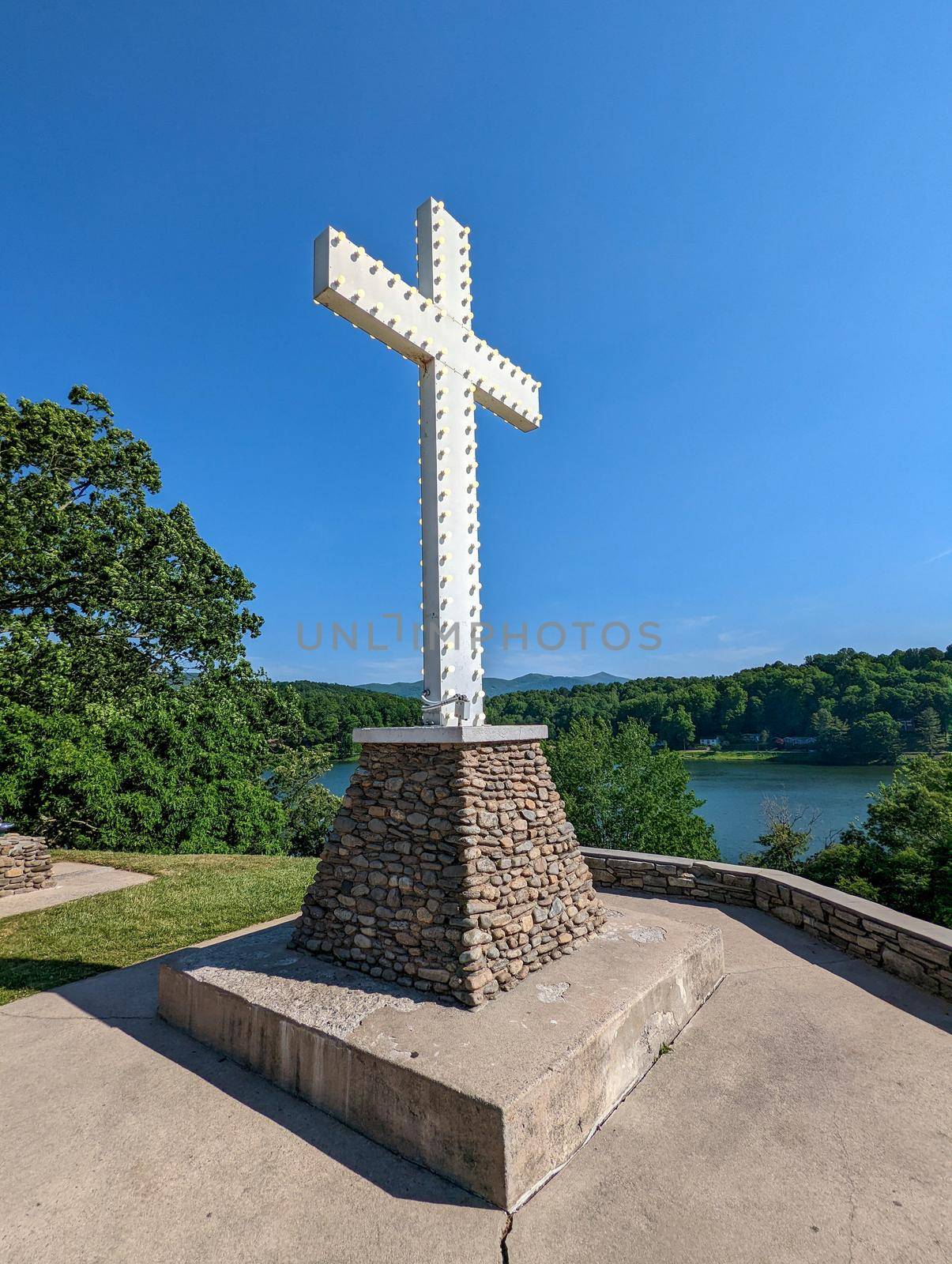 Lake Junaluska cross in western north Carolina by digidreamgrafix