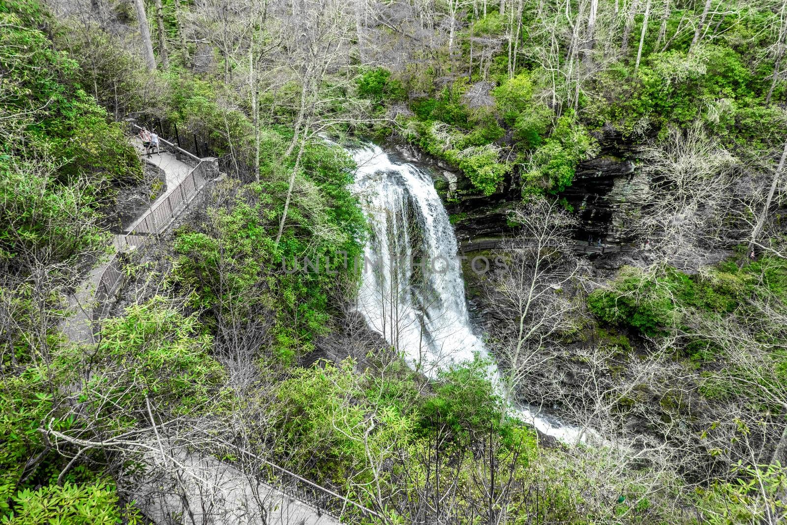 dry falls is a scenic 65 foot waterfall in highlands north carolina